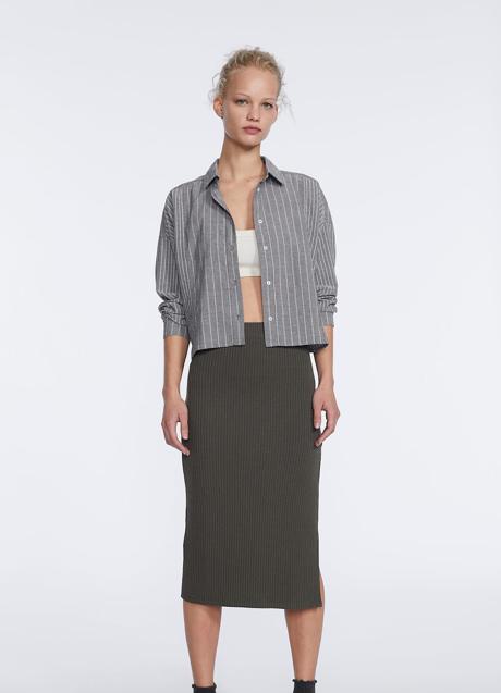 Imagen - Falda midi canalé de Salsa, 59,95€.