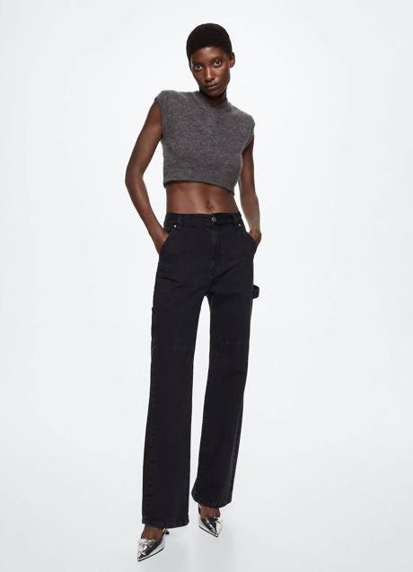 Imagen - Pantalón denim negro tipo cargo