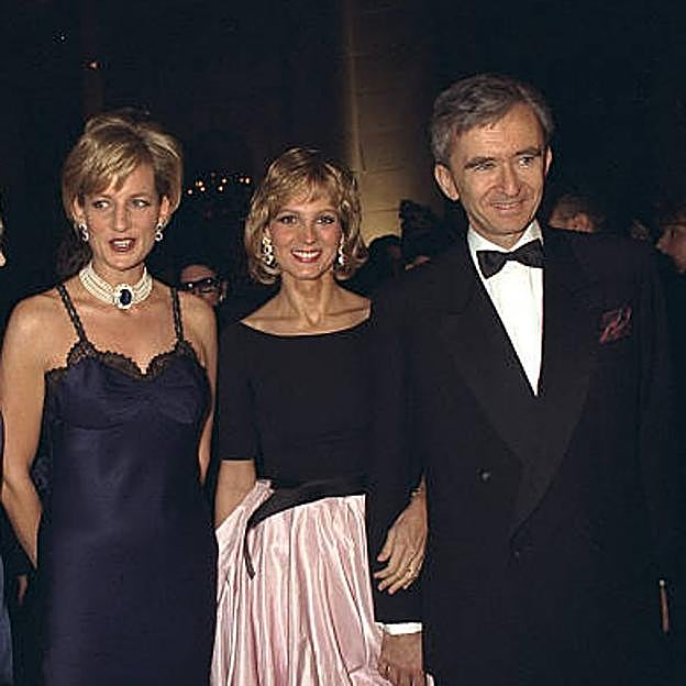 Diana de Gales, Hélène Mercier-Arnault y su marido, Bernard Arnault.