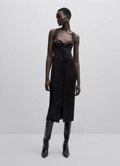 Imagen - Vestido de satén de Massimo Dutti, 149€.