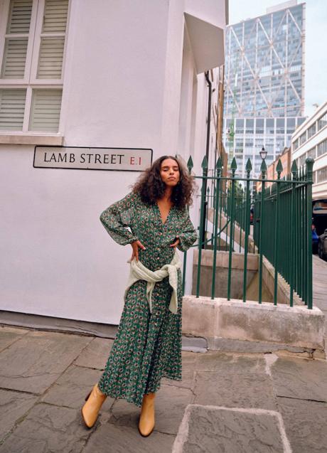 Imagen - Vestido largo con print geométrico