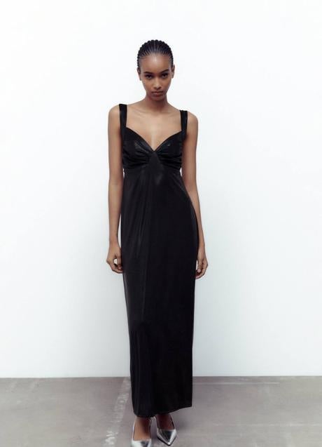 Imagen - Vestido largo brillante en negro