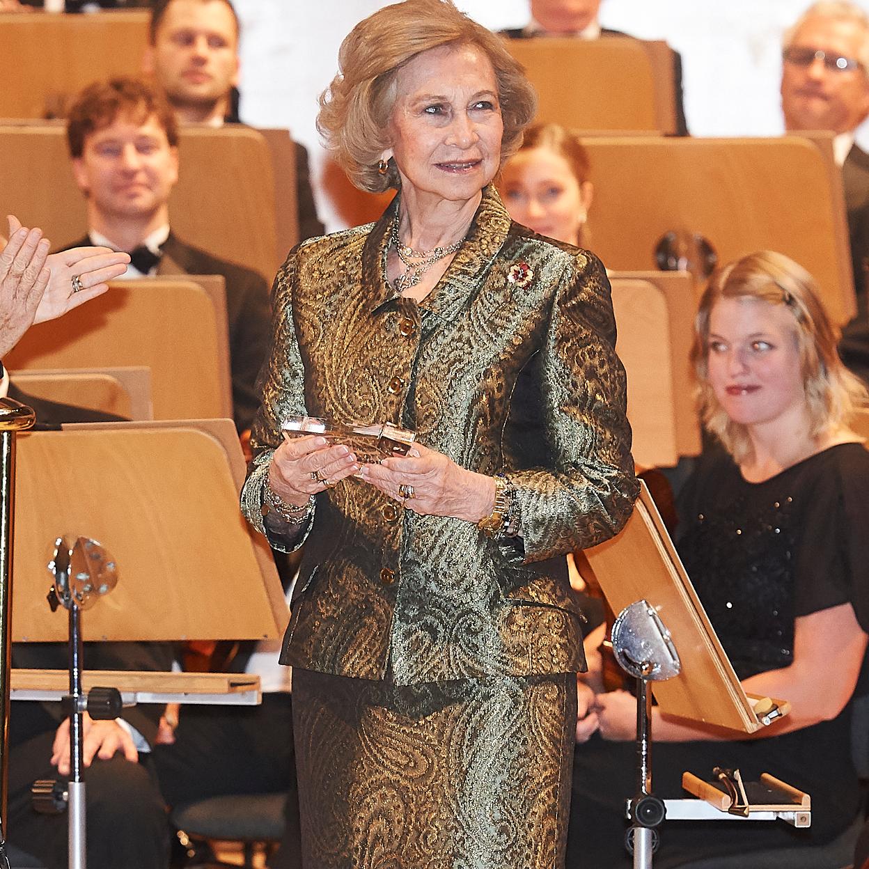 La reina Sofía en un concierto de música clásica que presidió.
