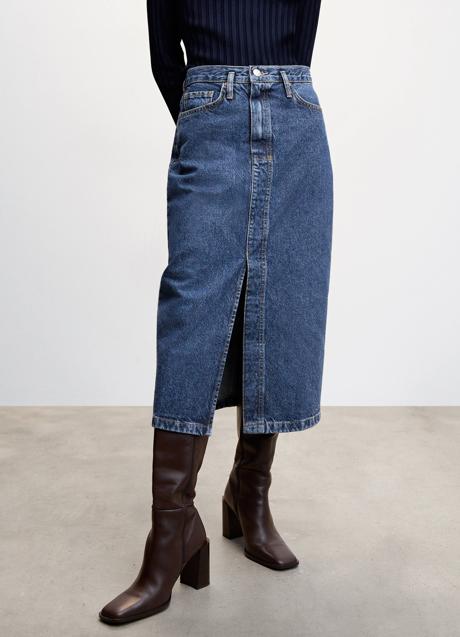 Imagen - La falda midi vaquera de Mango.
