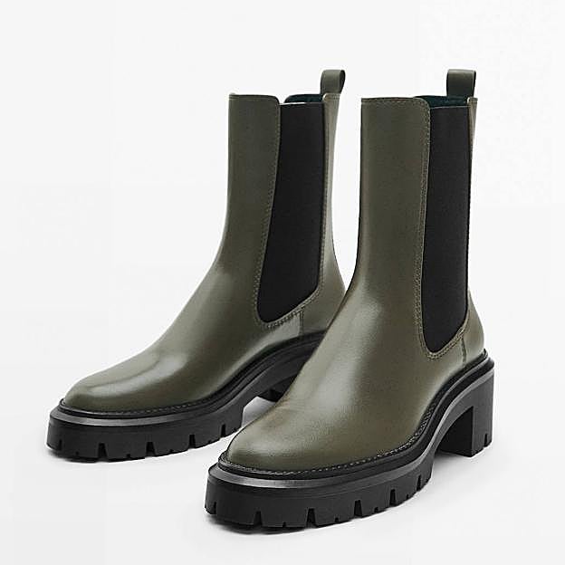 Botines chelsea con suela track