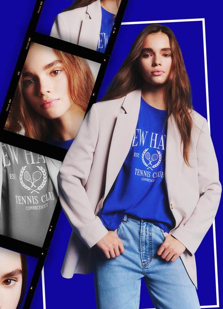 Imagen - El look de Primark con camiseta azul.