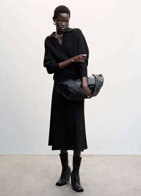 Imagen - Conjunto de punto con jersey y falda con vuelo