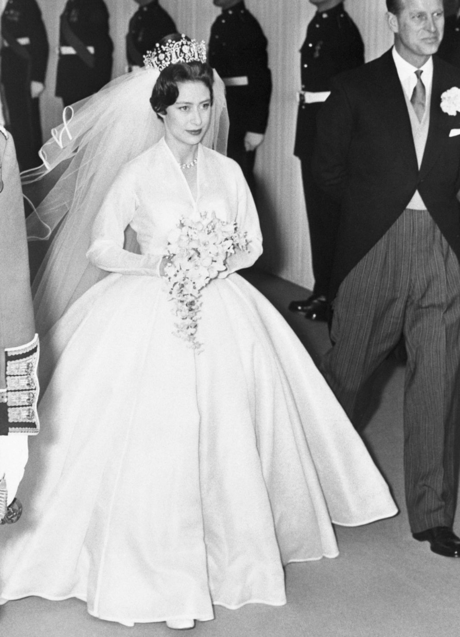 Imagen - El vestido de novia de la princesa Margarita fue considerado una obra de arte, tan espectacular como la tiara Poltimore. (Foto: GETTY IMAGES)
