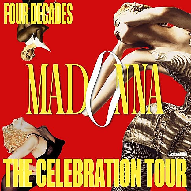 Cartel de la gira de Madonnna The Celebration Tour.