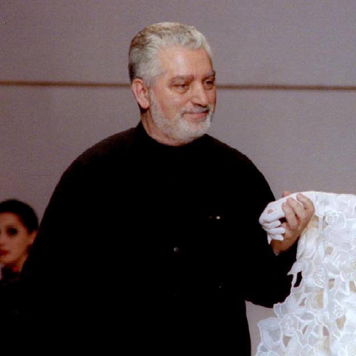 Paco Rabanne en un desfile en Moscú en 1994.