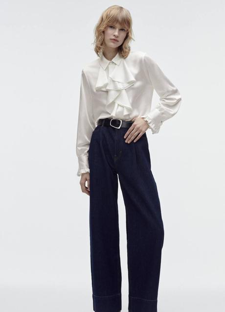 Imagen - Camisa satinada con chorreras