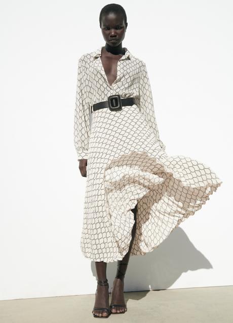 Imagen - Conjunto estampado de Zara: Falda plisada de Zara (35,95 euros) / Blusa fluida de Zara (25,95 euros)