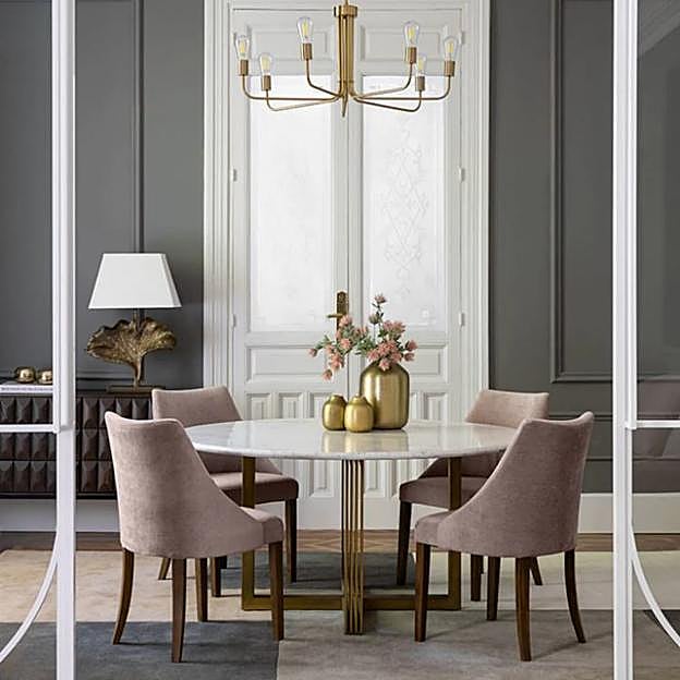 Imagen principal - Ideas para combinar dorado con terciopelo de Maisons du Monde y El Corte Inglés.