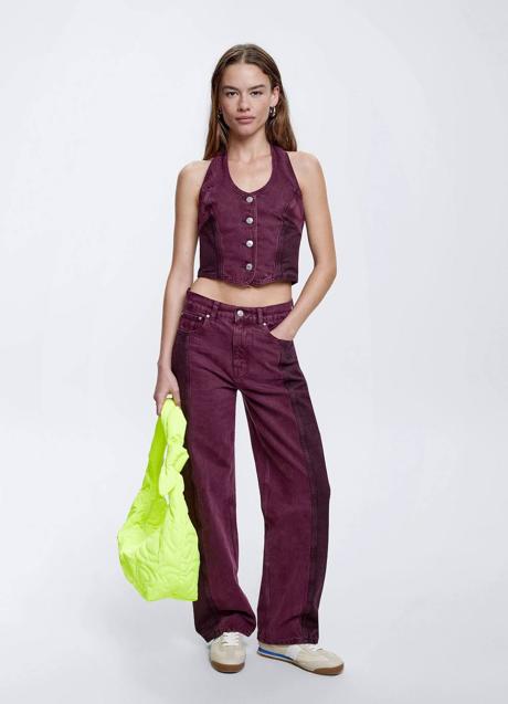 Imagen - Chaleco y pantalón denim color block