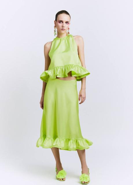 Imagen - Conjunto con top y falda de volantes