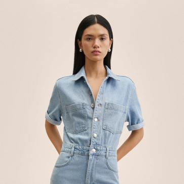 Imagen secundaria 1 - Mono denim en azul claro de Mango Outlet.