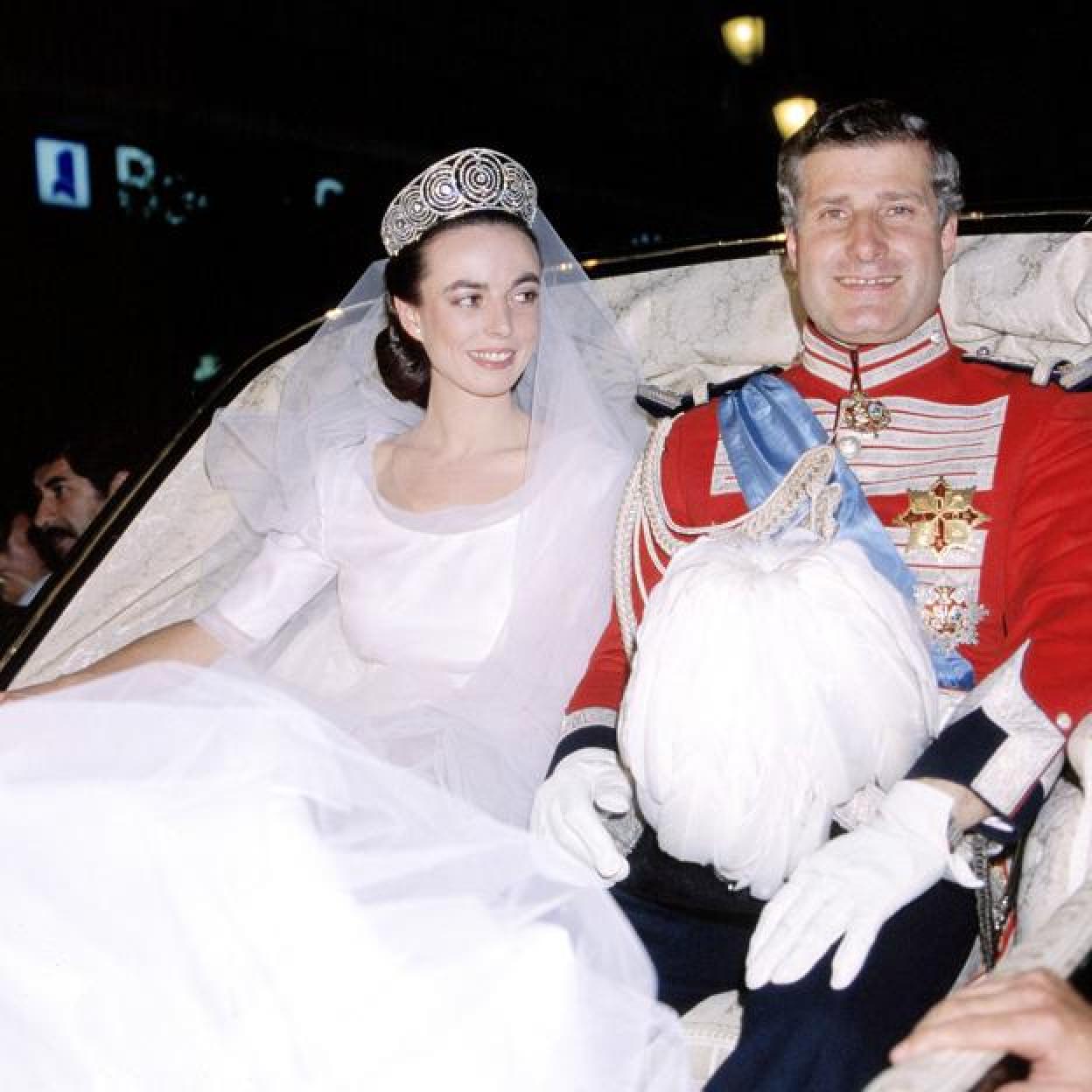 Matilde Solís llevando la tiara rusa de la Casa de Alba