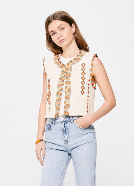 Imagen - Chaleco con bordados y estampados