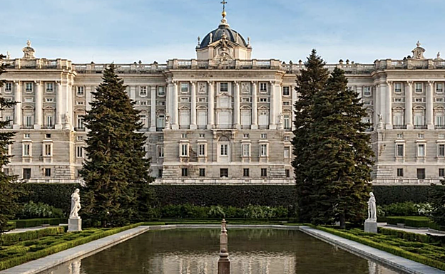 Vista del Palacio Real desde los jardines de Sabatini. 