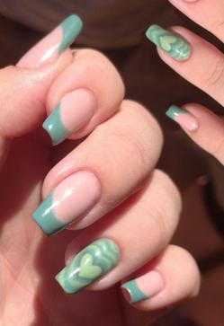 Imagen secundaria 2 - Ideas de manicura verde.