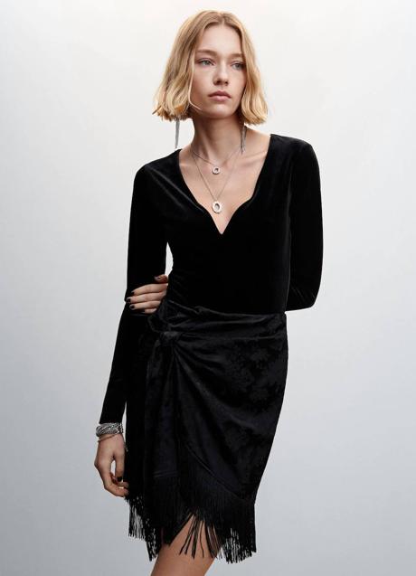 Imagen - Minifalda jacquard con flecos