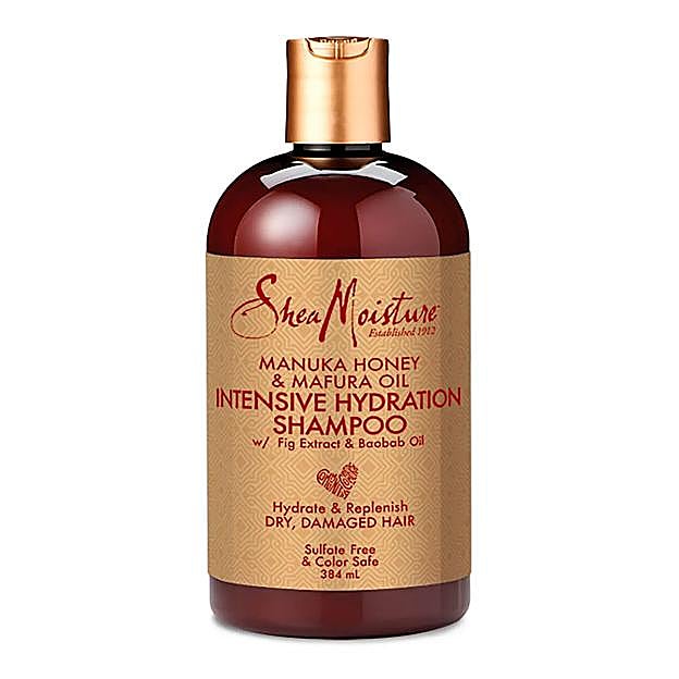 Champú hidratante intenso con miel de manuka y aceite de mafura de Shea Moisture.