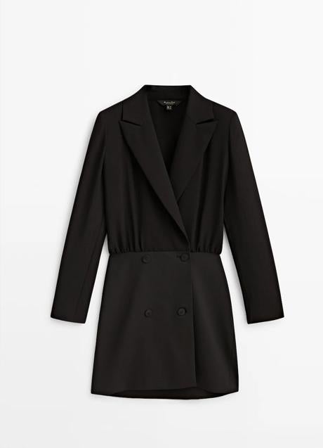 Imagen - Vestido blazer negro de Massimo Dutti. Foto: Massimo Dutti.