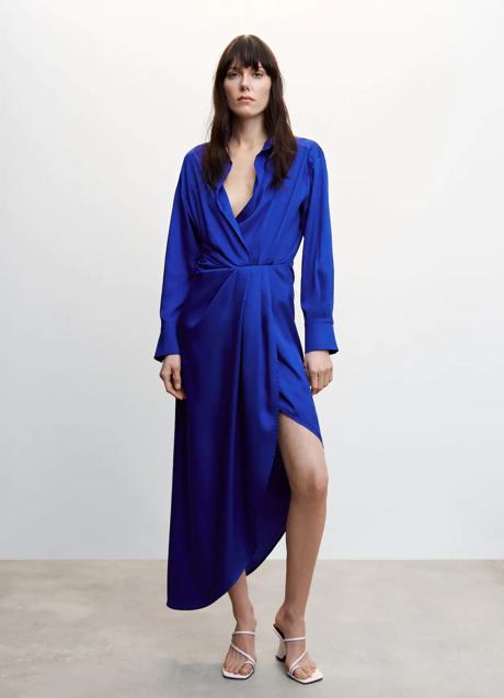 Imagen - Vestido satinado abertura de Mango, 49,99€.