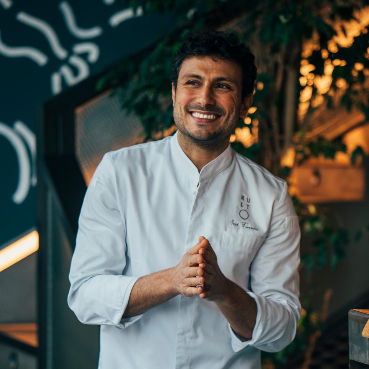 El chef José Fuentes en su restaurante madrileño KultO.