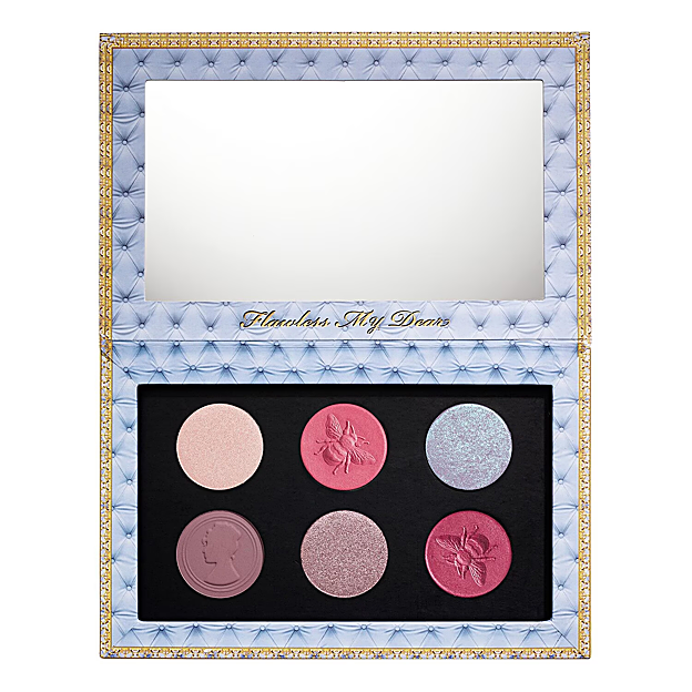 Imagen principal - La paleta de sombras Diamond Of The First Water de Pat McGrath Labs X Bridgerton MTHRSHP (76,99 euros en Sephora), la paleta The Rose Edition Palette de Essence (4,99 euros en Druni) y sombra de ojos en stick Dazzle Stick de KVD Beauty (23,99 euros en Sephora).