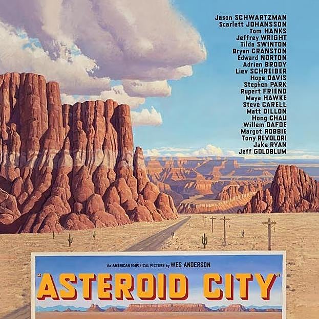 Cartel de Asteroid City, de Wes Anderson. 