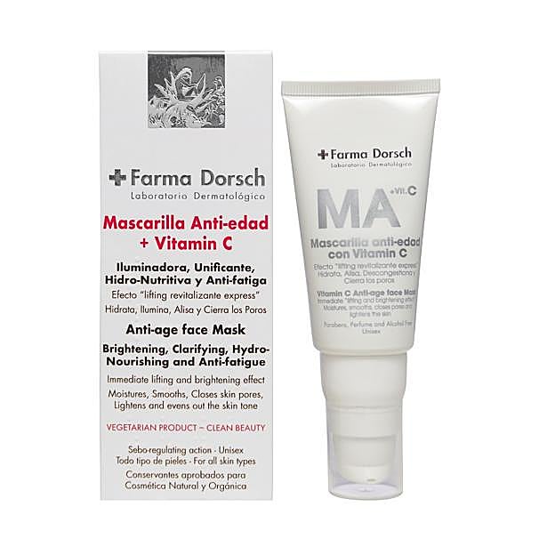 Mascarilla Iluminadora con Vitamina C de Farma Dorsch.