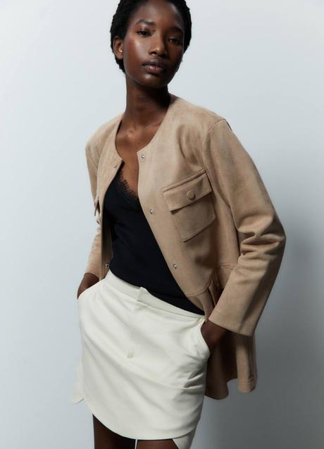 Imagen - Chaqueta tipo levita efecto antelina