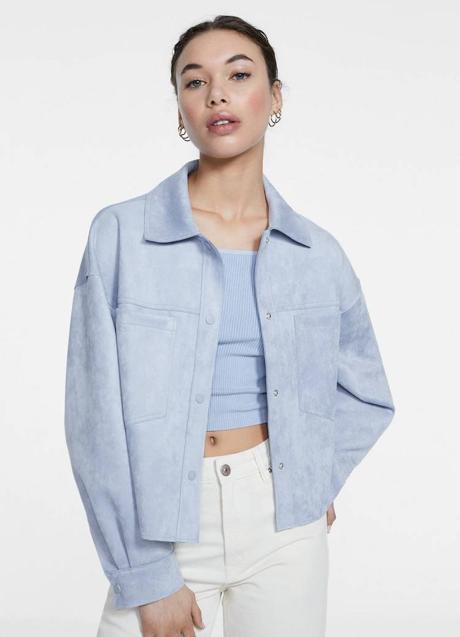 Imagen - Sobrecamisa de antelina azul claro