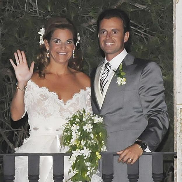 Arantxa Sánchez Vicario y Josep Santacana, el día de su boda