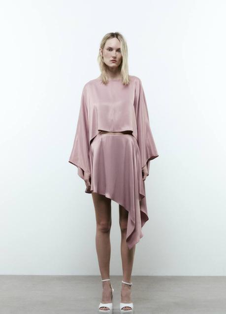 Imagen - Falda corta asimétrica satinada