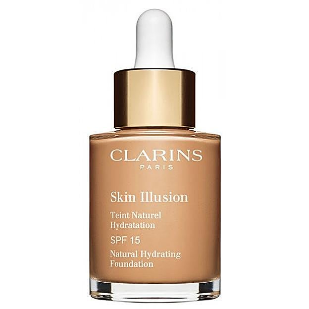 Base de maquillaje Skin Ilusion de Clarins.
