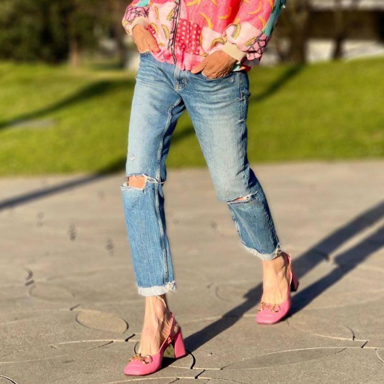 La influencer lleva unos bonitos zapatos a la moda