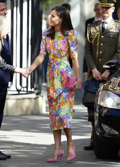 Imagen - Letizia llega a Córdoba para presidir el acto de proclamación del Premio de «Artes y Letras» 2023, de la Fundación Princesa de Girona. FOTO: Mujerhoy.
