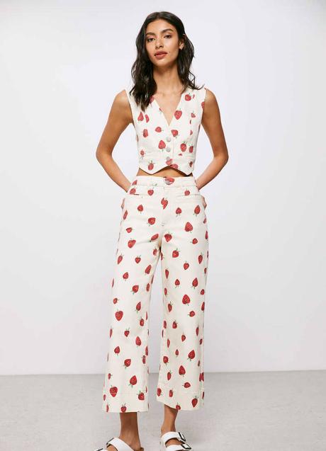 Imagen - Conjunto con chaleco y pantalón estampado