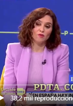 Imagen secundaria 2 - Isabel Díaz Ayuso con 'Espejo Público' con el traje lila de Bleis Madrid.