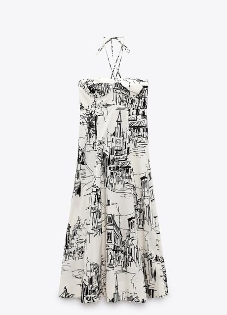 Imagen - Vestido estampado con cuello halter, 59,95€.