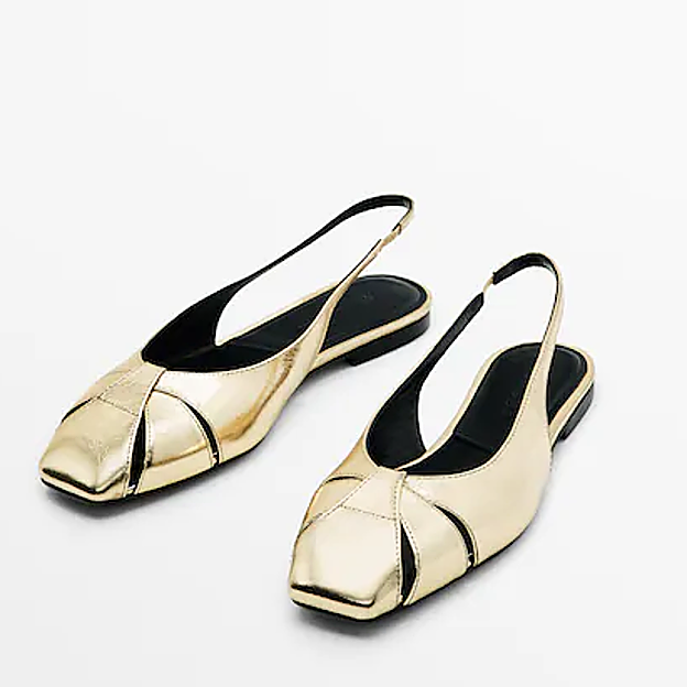 Las bailarinas destalonadas de Massimo Dutti.