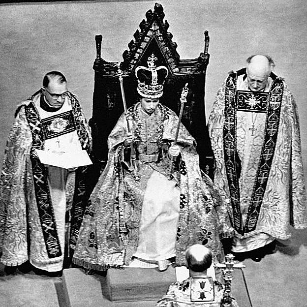 Imagen de la coronación de la reina Isabel II.