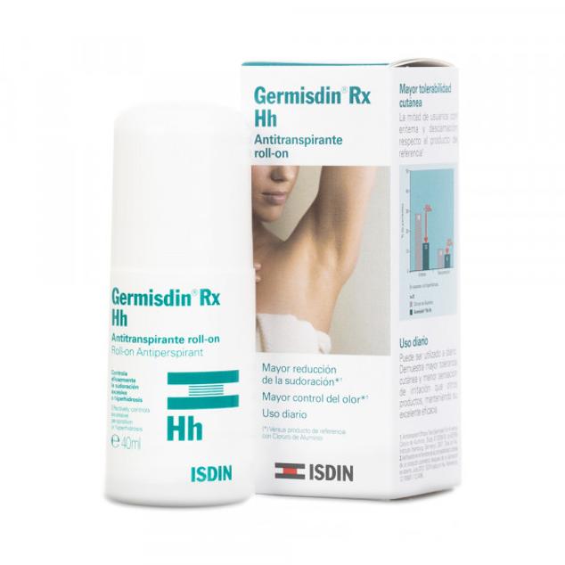 Germisdin Desodorante Rollon 72 H de Isdin es un desodorante que ontrola la sudoración excesiva o hiperhidrosis de forma eficaz y evita el mal olor durante 72 horas. 