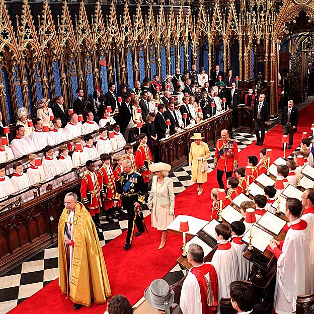 El príncipe Guillermo y Kate Middleton el día de su boda, que se celebró en la Abadía de Westminster.