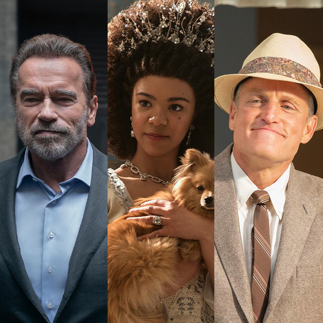 Arnold Schwarzenegger, India Amarteifio y Woody Harrelson, protagonistas de algunos de los estrenos de series de mayo.