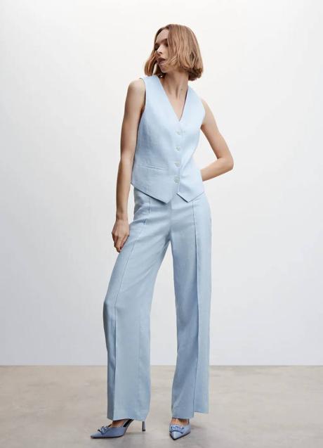 Imagen - Traje de lino celeste