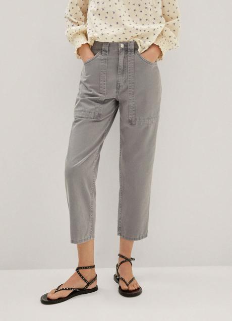 Imagen - Vaqueros slouchy en color gris de Mango. Foto: Mango.