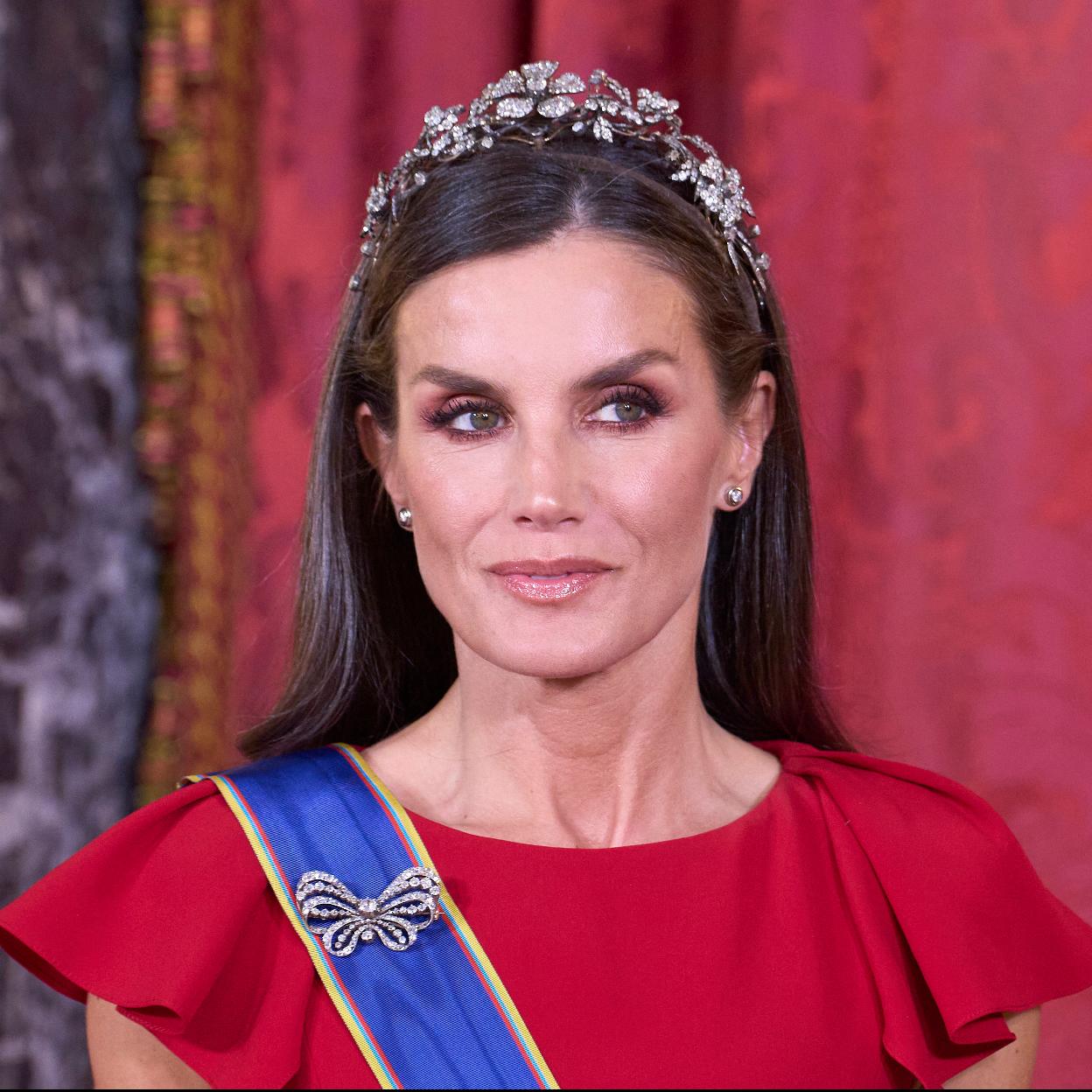 La reina Letizia en la cena de gala.